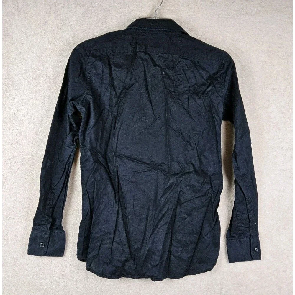 Kirrin Finch Women's Non Binary Button Front Long Sleeve Shirt Size 4